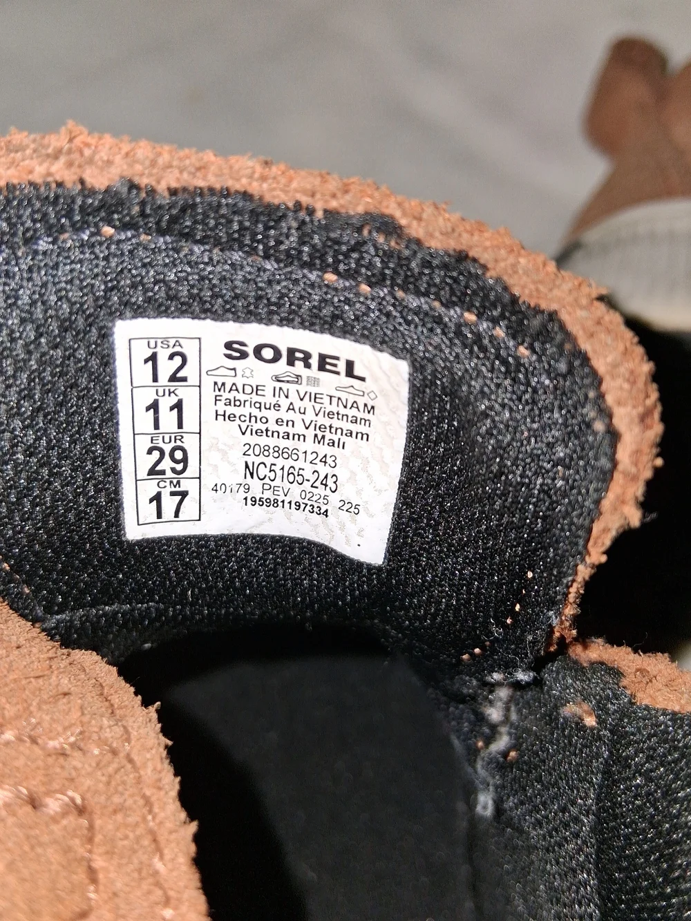 Sorel Kids Brown Suede and Black Waterproof Duck Boots
